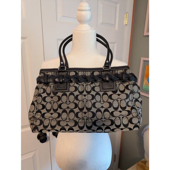 Coach Hampton Gray Canvas Tote Bag Authentic - Picture 2 of 10